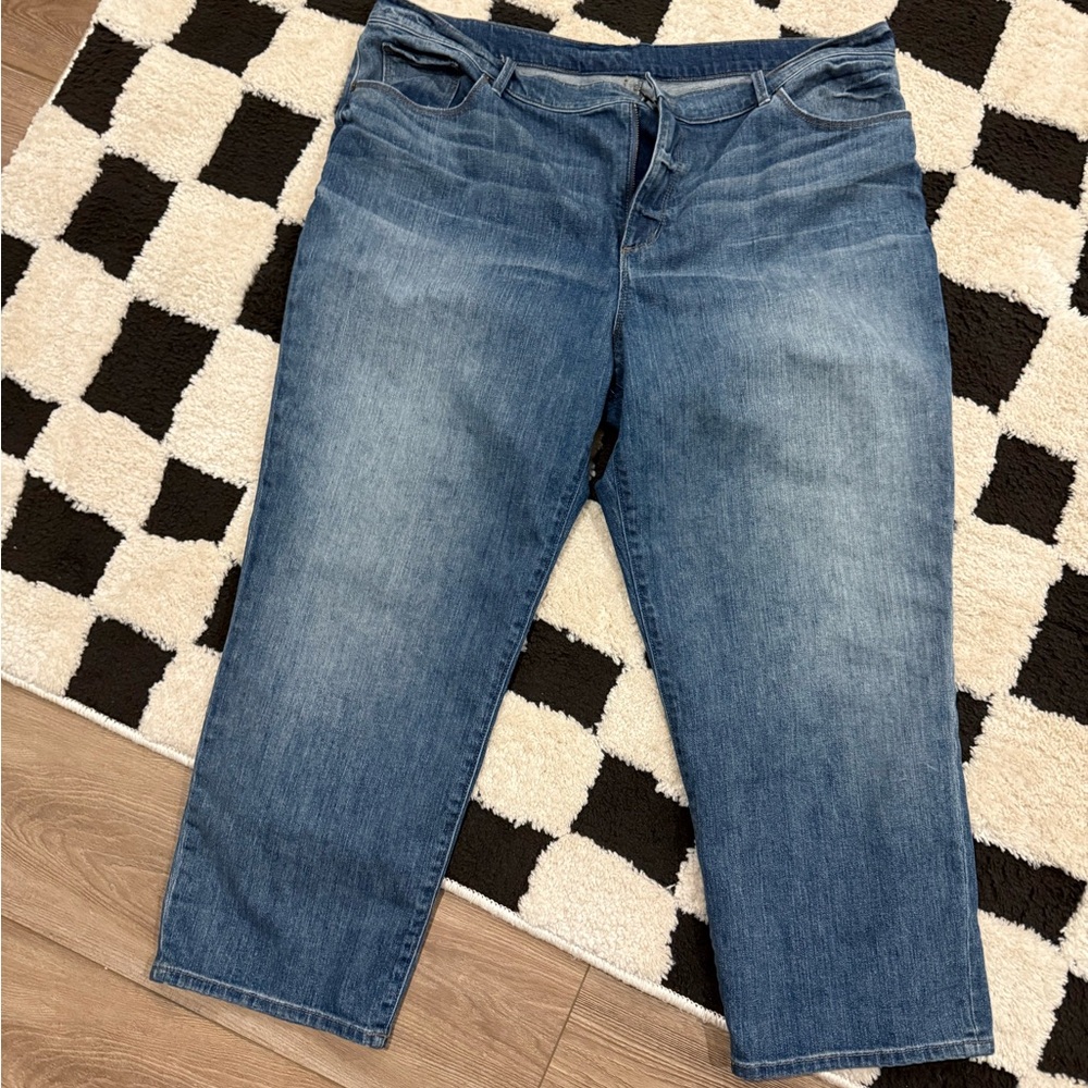 LOFT Blue Ankle Cropped Jeans